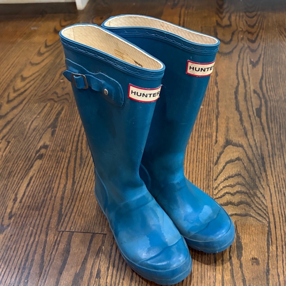 Hunter Teal Waterproof Boots size 2